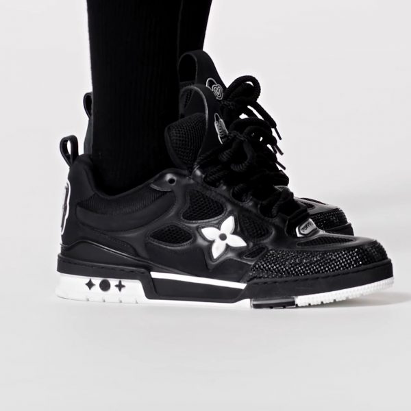 Louis Vuitton LV Skate Sneaker Since 54 Monogram Flowers Black 1AARR0