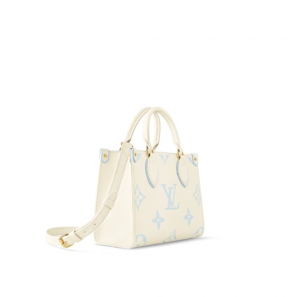 Louis Vuitton M46833 OnTheGo PM Latte/Candy Blue